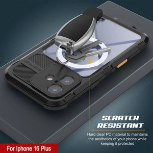 Funda impermeable de aluminio Metal Extreme 2.0 Series para iPhone 16 Plus con protección IP68 y protector de pantalla incorporado [negro]