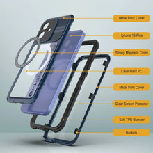 Load image into Gallery viewer, Funda impermeable de aluminio Metal Extreme 2.0 Series para iPhone 16 Plus con protección IP68 y protector de pantalla incorporado [azul]

