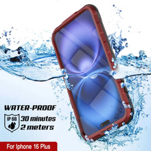 Load image into Gallery viewer, Estuche impermeable de aluminio Metal Extreme 2.0 Series para iPhone 16 Plus con protección IP68 y protector de pantalla incorporado [rojo y negro]
