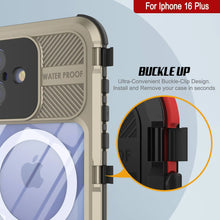 Load image into Gallery viewer, Estuche impermeable de aluminio Metal Extreme 2.0 Series para iPhone 16 Plus con protección IP68 y protector de pantalla incorporado [dorado]
