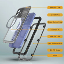 Load image into Gallery viewer, Estuche impermeable de aluminio Metal Extreme 2.0 Series para iPhone 16 Plus con protección IP68 y protector de pantalla incorporado [plateado]
