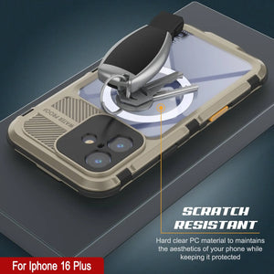 Estuche impermeable de aluminio Metal Extreme 2.0 Series para iPhone 16 Plus con protección IP68 y protector de pantalla incorporado [dorado]