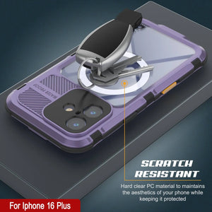 Estuche impermeable de aluminio Metal Extreme 2.0 Series para iPhone 16 Plus con protección IP68 y protector de pantalla incorporado [púrpura]