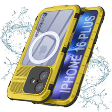 Load image into Gallery viewer, Estuche impermeable de aluminio Metal Extreme 2.0 Series para iPhone 16 Plus con protección IP68 y protector de pantalla incorporado [amarillo]

