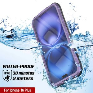 Estuche impermeable de aluminio Metal Extreme 2.0 Series para iPhone 16 Plus con protección IP68 y protector de pantalla incorporado [púrpura]