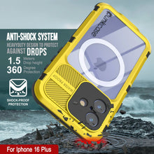 Load image into Gallery viewer, Estuche impermeable de aluminio Metal Extreme 2.0 Series para iPhone 16 Plus con protección IP68 y protector de pantalla incorporado [amarillo]
