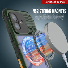 Load image into Gallery viewer, Estuche impermeable de aluminio Metal Extreme 2.0 Series para iPhone 16 Plus con protección IP68 y protector de pantalla incorporado [verde oscuro]
