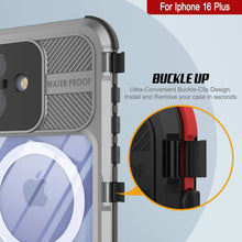 Load image into Gallery viewer, Estuche impermeable de aluminio Metal Extreme 2.0 Series para iPhone 16 Plus con protección IP68 y protector de pantalla incorporado [plateado]
