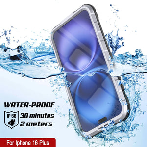 Funda impermeable de aluminio Metal Extreme 2.0 Series para iPhone 16 Plus con protección IP68 y protector de pantalla incorporado [blanco]