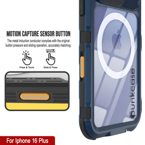 Funda impermeable de aluminio Metal Extreme 2.0 Series para iPhone 16 Plus con protección IP68 y protector de pantalla incorporado [azul]