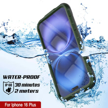 Load image into Gallery viewer, Estuche impermeable de aluminio Metal Extreme 2.0 Series para iPhone 16 Plus con protección IP68 y protector de pantalla incorporado [verde oscuro]
