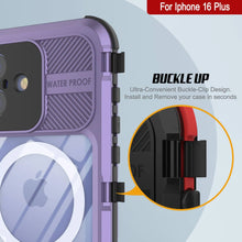 Load image into Gallery viewer, Estuche impermeable de aluminio Metal Extreme 2.0 Series para iPhone 16 Plus con protección IP68 y protector de pantalla incorporado [púrpura]
