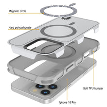 Cargar imagen en el visor de la galería, Funda PunkCase para iPhone 16 Pro, [Serie Spartan 2.0], transparente, resistente y duradera, con protector de pantalla incorporado [blanco]
