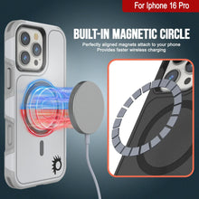 Cargar imagen en el visor de la galería, Funda PunkCase para iPhone 16 Pro, [Serie Spartan 2.0], transparente, resistente y duradera, con protector de pantalla incorporado [blanco]
