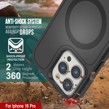 Cargar imagen en el visor de la galería, Funda PunkCase para iPhone 16 Pro, [Serie Spartan 2.0], transparente, resistente y duradera, con protector de pantalla incorporado [negro]
