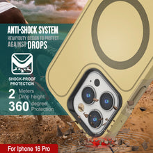 Cargar imagen en el visor de la galería, Funda PunkCase para iPhone 16 Pro, [Serie Spartan 2.0], transparente, resistente y duradera, con protector de pantalla incorporado [amarillo]
