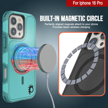 Cargar imagen en el visor de la galería, Funda PunkCase para iPhone 16 Pro, [Serie Spartan 2.0], transparente, resistente y duradera, con protector de pantalla incorporado [azul]
