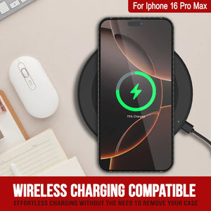 Funda Punkcase de fibra de carbono para iPhone 16 Pro Max [Serie AramidShield], ultradelgada y ligera, de Kevlar [negra]