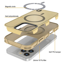 Cargar imagen en el visor de la galería, Funda PunkCase para iPhone 16 Pro Max, [Serie Spartan 2.0], transparente, resistente y duradera, con protector de pantalla incorporado [amarillo]
