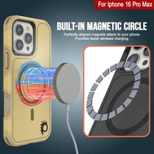 Cargar imagen en el visor de la galería, Funda PunkCase para iPhone 16 Pro Max, [Serie Spartan 2.0], transparente, resistente y duradera, con protector de pantalla incorporado [amarillo]

