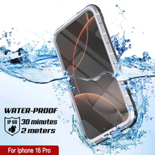 Load image into Gallery viewer, Estuche impermeable de aluminio Metal Extreme 2.0 Series para iPhone 16 Pro con protección IP68 y protector de pantalla incorporado [blanco]
