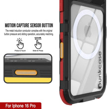 Cargar imagen en el visor de la galería, Estuche impermeable de aluminio Metal Extreme 2.0 Series para iPhone 16 Pro con protección IP68 y protector de pantalla incorporado [negro y rojo]
