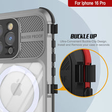 Load image into Gallery viewer, Estuche impermeable de aluminio Metal Extreme 2.0 Series para iPhone 16 Pro con protección IP68 y protector de pantalla incorporado [plateado]
