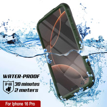 Load image into Gallery viewer, Estuche impermeable de aluminio Metal Extreme 2.0 Series para iPhone 16 Pro con protección IP68 y protector de pantalla incorporado [verde oscuro]
