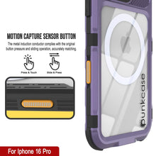 Load image into Gallery viewer, Estuche impermeable de aluminio Metal Extreme 2.0 Series para iPhone 16 Pro con protección IP68 y protector de pantalla incorporado [púrpura]
