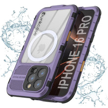Load image into Gallery viewer, Estuche impermeable de aluminio Metal Extreme 2.0 Series para iPhone 16 Pro con protección IP68 y protector de pantalla incorporado [púrpura]
