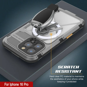 Estuche impermeable de aluminio Metal Extreme 2.0 Series para iPhone 16 Pro con protección IP68 y protector de pantalla incorporado [plateado]