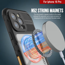 Load image into Gallery viewer, Estuche impermeable de aluminio Metal Extreme 2.0 Series para iPhone 16 Pro con protección IP68 y protector de pantalla incorporado [negro]
