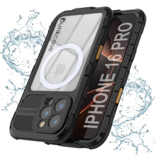 Load image into Gallery viewer, Estuche impermeable de aluminio Metal Extreme 2.0 Series para iPhone 16 Pro con protección IP68 y protector de pantalla incorporado [negro]
