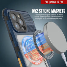 Load image into Gallery viewer, Estuche impermeable de aluminio Metal Extreme 2.0 Series para iPhone 16 Pro con protección IP68 y protector de pantalla incorporado [azul]
