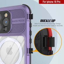Load image into Gallery viewer, Estuche impermeable de aluminio Metal Extreme 2.0 Series para iPhone 16 Pro con protección IP68 y protector de pantalla incorporado [púrpura]
