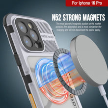 Load image into Gallery viewer, Estuche impermeable de aluminio Metal Extreme 2.0 Series para iPhone 16 Pro con protección IP68 y protector de pantalla incorporado [blanco]
