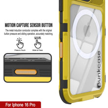 Load image into Gallery viewer, Estuche impermeable de aluminio Metal Extreme 2.0 Series para iPhone 16 Pro con protección IP68 y protector de pantalla incorporado [amarillo]
