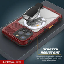 Cargar imagen en el visor de la galería, Estuche impermeable de aluminio Metal Extreme 2.0 Series para iPhone 16 Pro con protección IP68 y protector de pantalla incorporado [rojo y negro]
