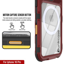 Cargar imagen en el visor de la galería, Estuche impermeable de aluminio Metal Extreme 2.0 Series para iPhone 16 Pro con protección IP68 y protector de pantalla incorporado [rojo y negro]
