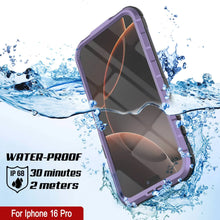 Load image into Gallery viewer, Estuche impermeable de aluminio Metal Extreme 2.0 Series para iPhone 16 Pro con protección IP68 y protector de pantalla incorporado [púrpura]
