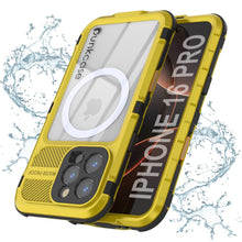 Load image into Gallery viewer, Estuche impermeable de aluminio Metal Extreme 2.0 Series para iPhone 16 Pro con protección IP68 y protector de pantalla incorporado [amarillo]
