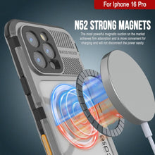 Load image into Gallery viewer, Estuche impermeable de aluminio Metal Extreme 2.0 Series para iPhone 16 Pro con protección IP68 y protector de pantalla incorporado [plateado]

