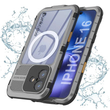 Cargar imagen en el visor de la galería, Estuche impermeable de aluminio Metal Extreme 2.0 Series para iPhone 16 con protección IP68 y protector de pantalla incorporado [plateado]
