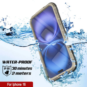 Estuche impermeable de aluminio Metal Extreme 2.0 Series para iPhone 16 con protección IP68 y protector de pantalla incorporado [dorado]