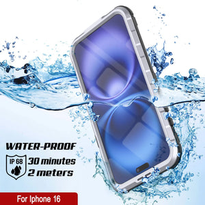 Estuche impermeable de aluminio Metal Extreme 2.0 Series para iPhone 16 con protección IP68 y protector de pantalla incorporado [blanco]