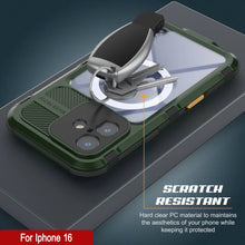 Cargar imagen en el visor de la galería, Estuche impermeable de aluminio Metal Extreme 2.0 Series para iPhone 16 con protección IP68 y protector de pantalla incorporado [verde oscuro]
