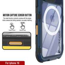 Cargar imagen en el visor de la galería, Estuche impermeable de aluminio Metal Extreme 2.0 Series para iPhone 16 con protección IP68 y protector de pantalla incorporado [azul]
