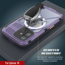 Cargar imagen en el visor de la galería, Funda impermeable de aluminio Metal Extreme 2.0 Series para iPhone 16 con protección IP68 y protector de pantalla incorporado [púrpura]
