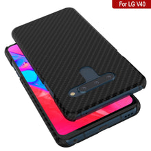 Load image into Gallery viewer, PunkCase Funda LG V40 [Serie CarbonShield] Funda Ultra Delgada y Protectora.
