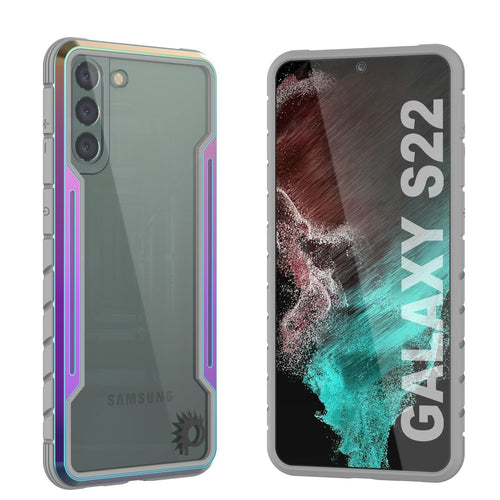 Punkcase S22 ravenger Case Protective Military Grade Multilayer Cover [Rainbow] (Color in image: Rainbow)